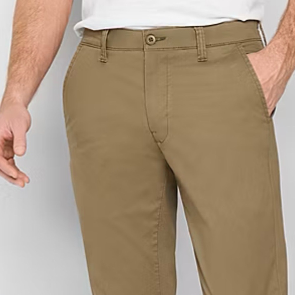 St Johns Bay Khaki Pants Classic Fit Cotton Blend Tan 38x30 - Picture 4 of 5